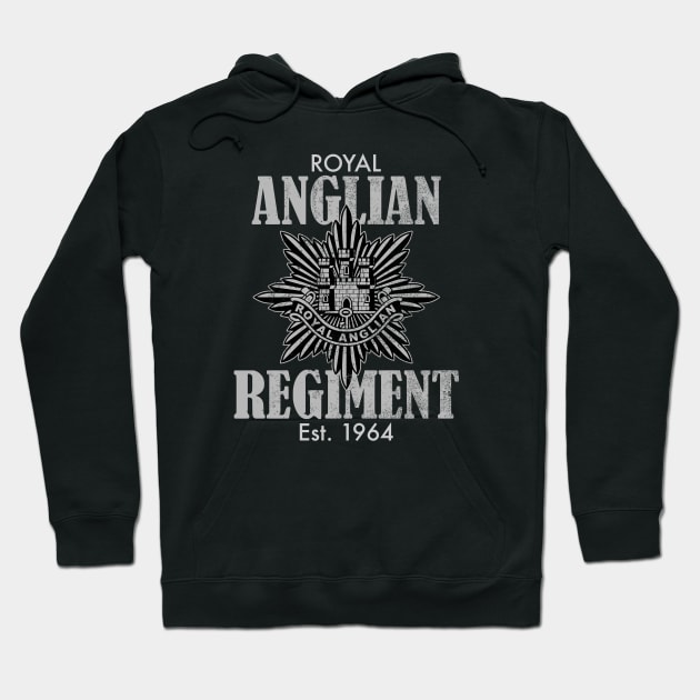 Royal Anglian Regiment (distressed) Hoodie by TCP